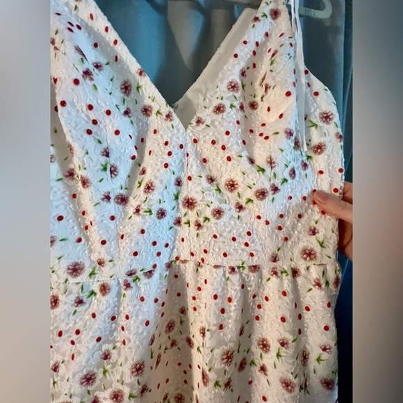 NWT Dress the Population Sunny Floral Maxi Dress Embroidered White Sz Medium - Picture 10 of 12